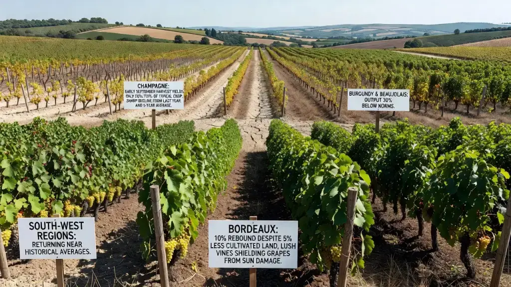 French Wine Harvest Hits Historic Low After Summer Heatwaves