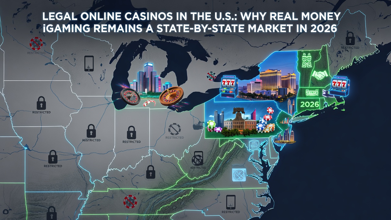 Legal Online Casinos in the U.S.: Why Real Money iGaming Remains a State-by-State Market in 2026
