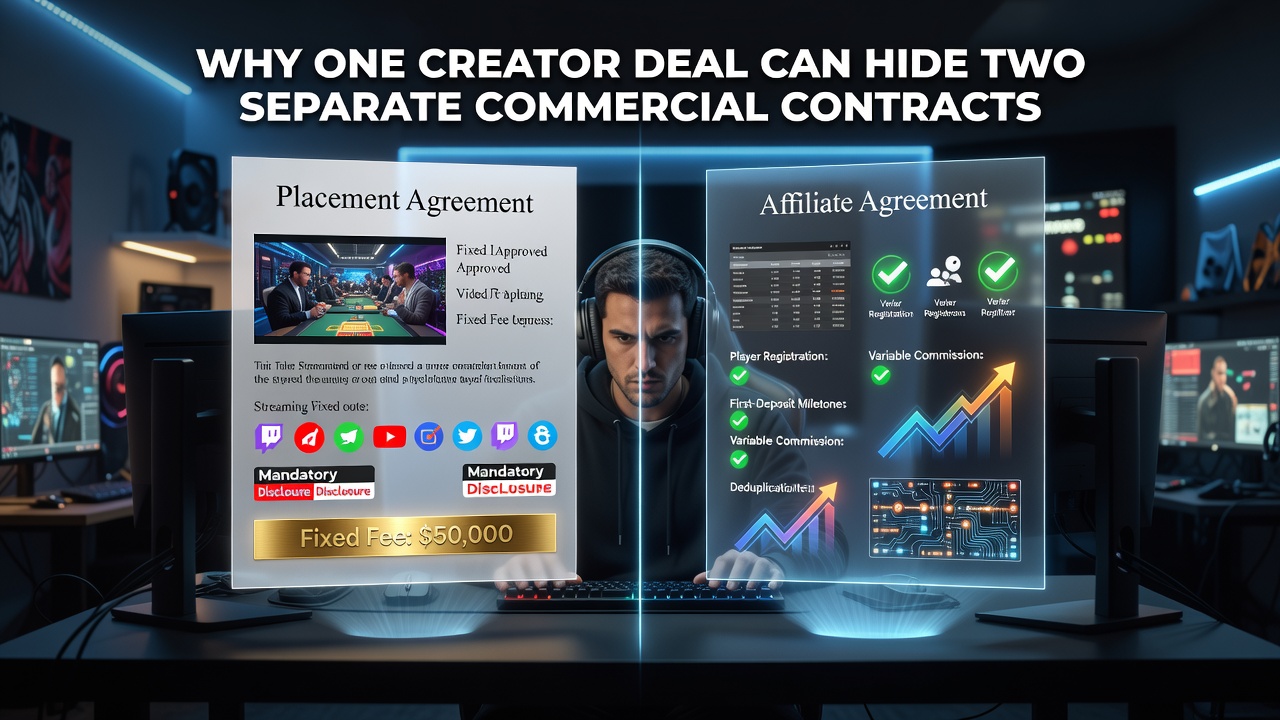 Why One Creator Deal Can Hide Two Separate Commercial Contracts